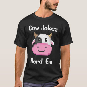 Kuh-Witze sammeln Sarkastische Wortspiele Kuh-Wit T-Shirt