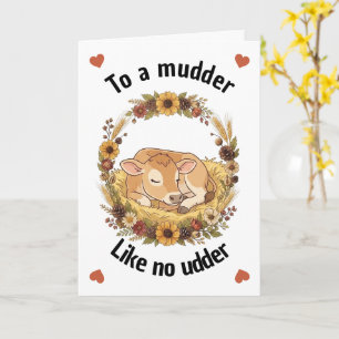 Kuh-Wortspiel Mutter wie keine andere, lustiger Mu Karte