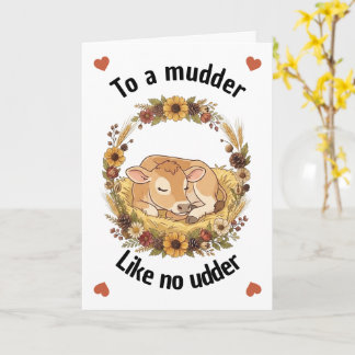 Kuh-Wortspiel Mutter wie keine andere, lustiger Mu Karte
