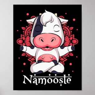 Kuh Yoga Namoostee Shirt Lustiges Kuhliebhaber-Ges Poster