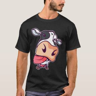 Kuh zeigt die Zunge Süße Kühe Rinderzüchter T-Shirt