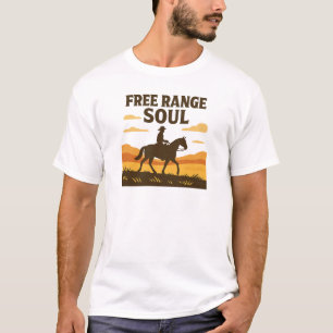 Kuhboy-Grafik mit Sonnenuntergang von Free Range S T-Shirt
