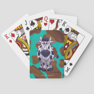 Kuhbraun und Aquamarin Spielkarten