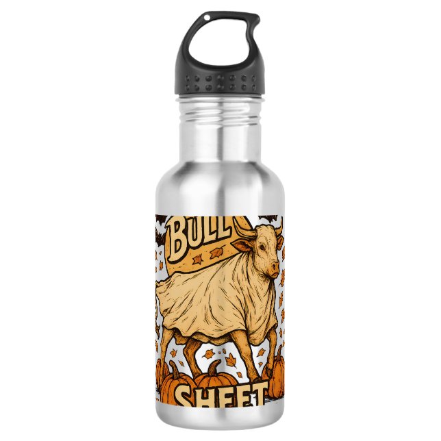 Kuhbulle Halloween Edelstahlflasche (Vorderseite)