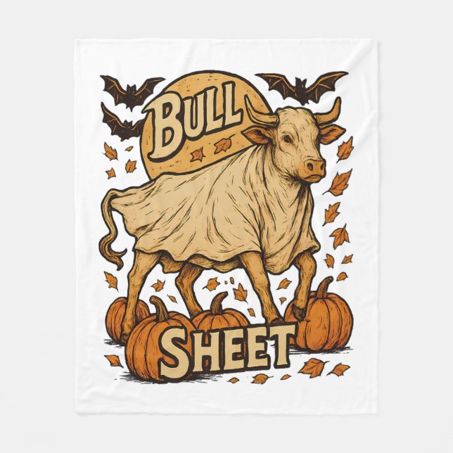 Kuhbulle Halloween Fleecedecke (Vorderseite)