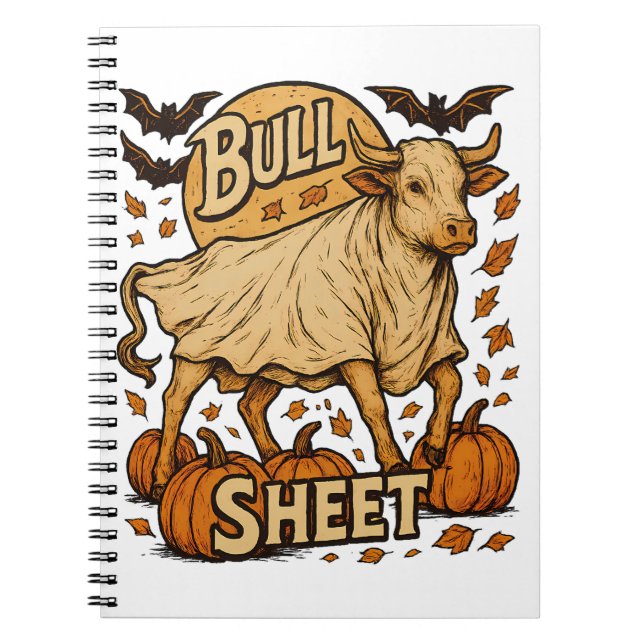 Kuhbulle Halloween Notizblock (Vorderseite)