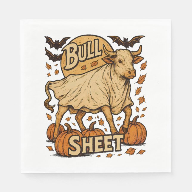 Kuhbulle Halloween Serviette (Vorderseite)