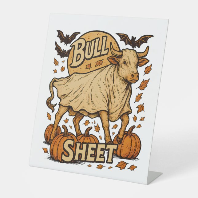 Kuhbulle Halloween Sockelschild (Vorderseite)
