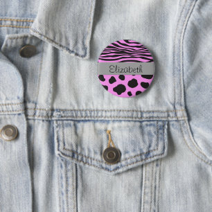 Kuhdruck, Kuhstelchen, Zebrastreifen, Ihr Name Button