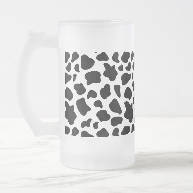 Kuhdruck Mattglas Bierglas (Links)