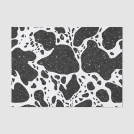 Kuhdruck mit Glitzer Seidenpapier