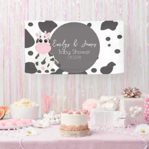 Kuhdruck-Muster-Baby-Party Banner