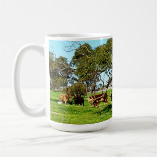 Kühe auf dem Weideland, Kaffeetasse