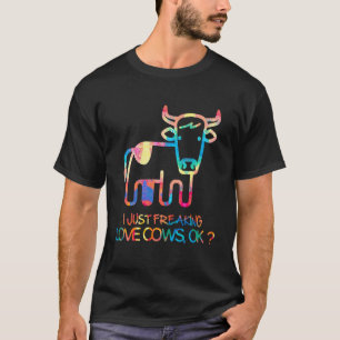 Kühe einfach nur wahnsinnig lieben - Malerei T-Shirt