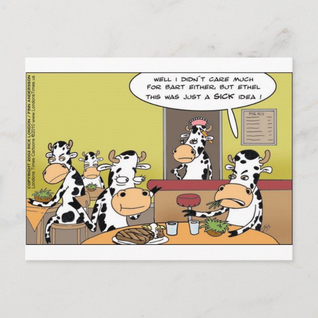 Kühe essen Steak Funny T-Shirts Tasse Karten und G (Vorderseite)