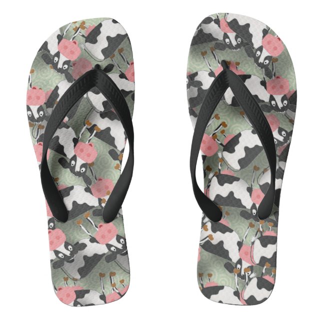Kühe Flip Flops (Fußbett)