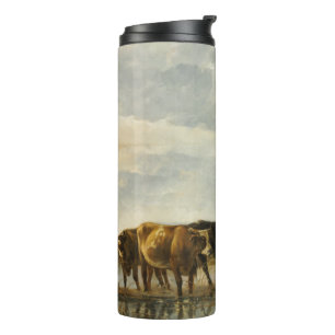 Kühe im Fluss Aelbert Cuyp Thermosbecher