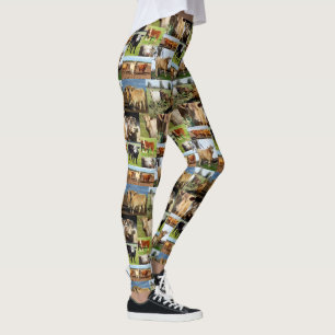 Kühe in einer FotoCollage, Leggings