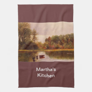 Kühe in einer wasserreichen Landschaft Albert Bier Handtuch