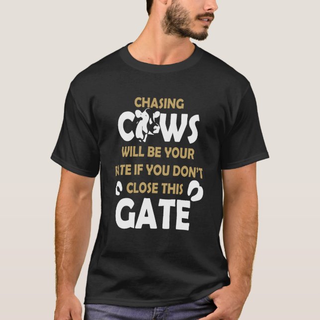 Kühe jagen T-Shirt (Vorderseite)