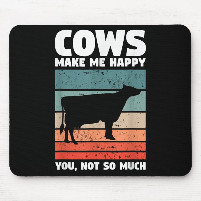 Kühe machen mich glücklich, dich nicht so sehr Lan Mousepad (Vorne)