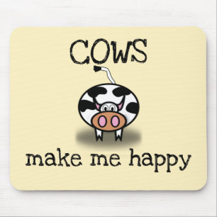 Kühe machen mich glücklich mousepad
