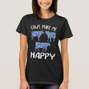 Kühe machen mich glücklich, Niedliche Redewendunge T-Shirt