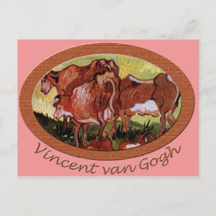 Kühe nach Jordaens Vincent van Gogh Postkarte