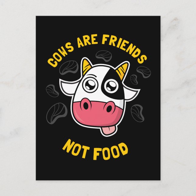 Kühe sind Freunde, die nichts essen Postkarte (Vorderseite)
