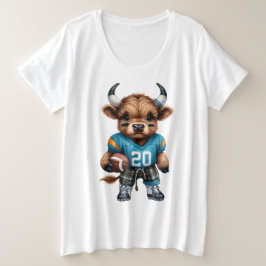 Kühe und Fußball Große Größe T-Shirt