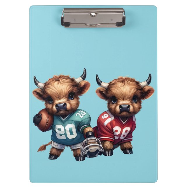Kühe und Fußball Klemmbrett (Vorderseite)