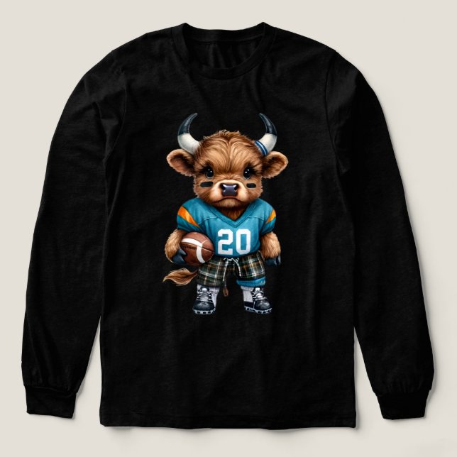 Kühe und Fußball Tri-Blend Shirt (Design Vorderseite)