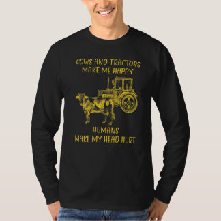 Kühe und Traktoren machen mich glücklich, Menschen T-Shirt