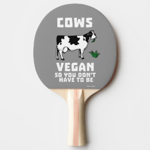 Kühe Vegan, also muss man nicht sein Tischtennis Schläger