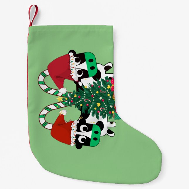 Kühe Weihnachtsbaum Kleiner Weihnachtsstrumpf (Vorderseite)