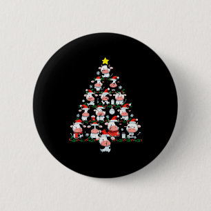 Kühe Weihnachtsbaum Xmas Bauernhof Tier Kleinkind Button