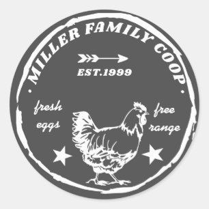 Kühen-Frischeier Runder Aufkleber