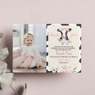 Kuhfarm Geburtstag Foto Danke Karte