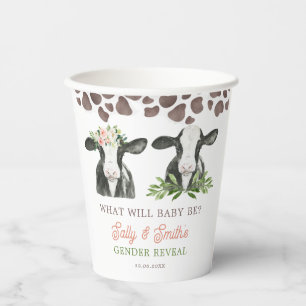Kuhfarm Gender Reveal Paper Cup Pappbecher