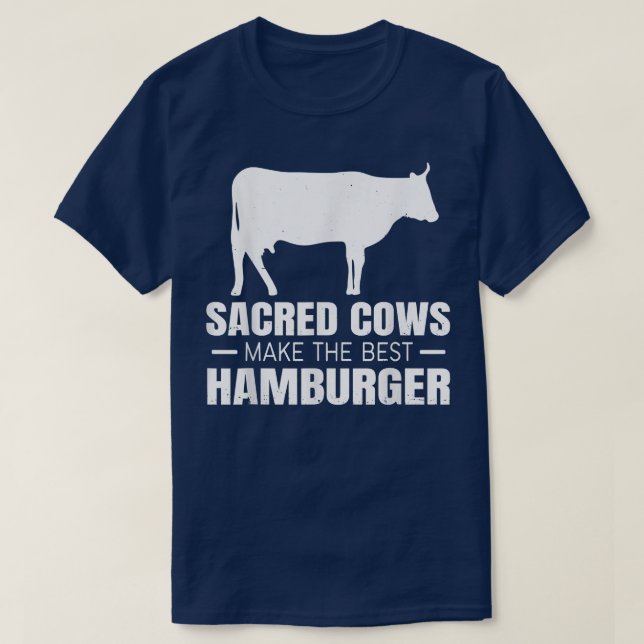 Kuhfarm Heilige Kühe machen den besten Hamburger T-Shirt (Design vorne)