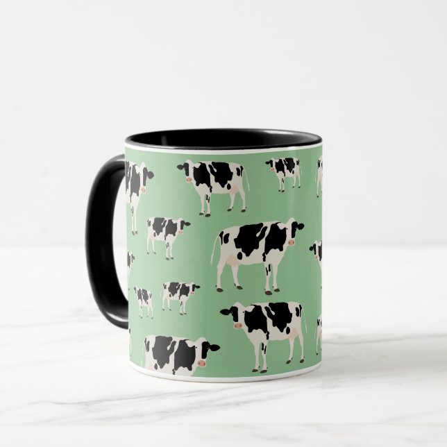 Kuhfarm Tiermuster Tasse (Vorderseite Links)