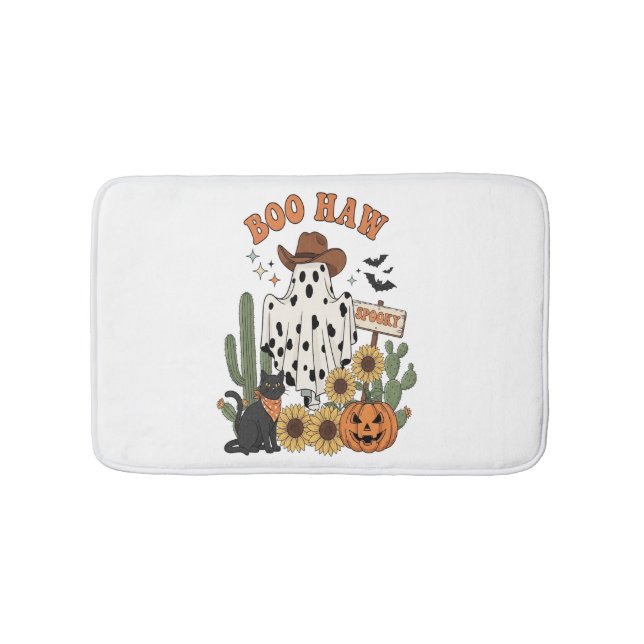 Kuhfleck-Geist Western-Funny Halloween Badematte (Vorderseite)