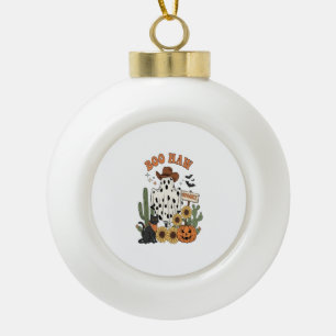 Kuhfleck-Geister Western-Funny Halloween Keramik Kugel-Ornament
