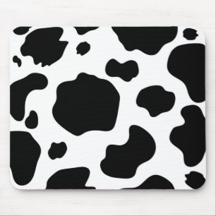 Kuhflecken Druck Schwarz & Weiß Rustikale Farm Mousepad