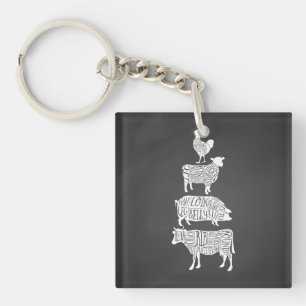 Kuhfleisch Fleisch von Hühnerfleisch von Kühen,  Schlüsselanhänger