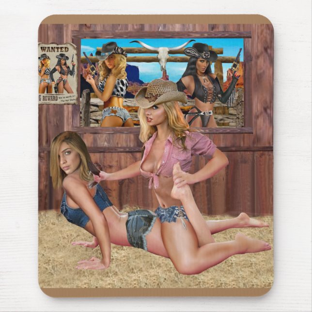 KUHFLITTCHEN-CATFIGHT-RINGEN MOUSEPAD (Vorne)