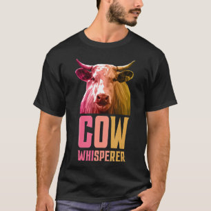 Kuhflüsterer Bauer Landwirtschaft Kühe Polygon T-S T-Shirt