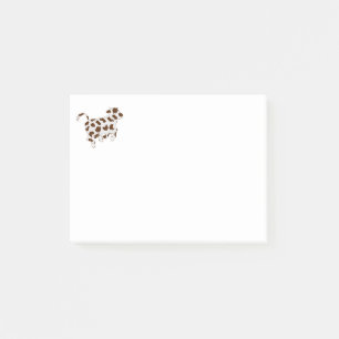 Kuhform mit braunen Flecken Post-it Klebezettel