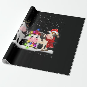 Kuhgeschenk  Schnee von Weihnachtskühen Geschenkpapier