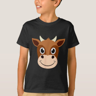 Kuhgesicht Junge Lustiges Halloween-Kostüm T-Shirt